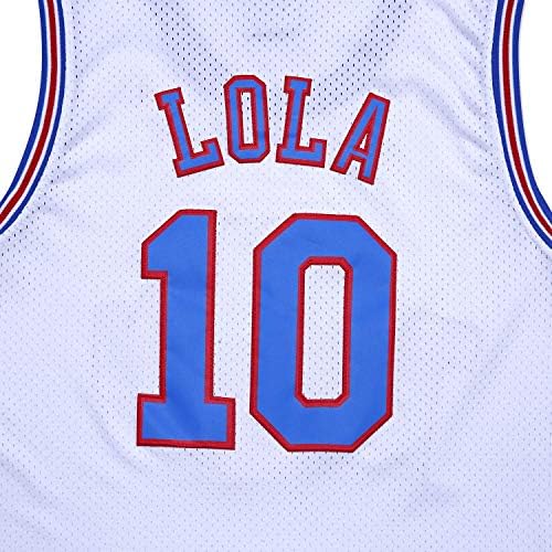 Genç basketbolu formaları 10 Lola Uzay erkek çocuklar için tişörtler / Kızlar 90s Hiphop Parti Giyim