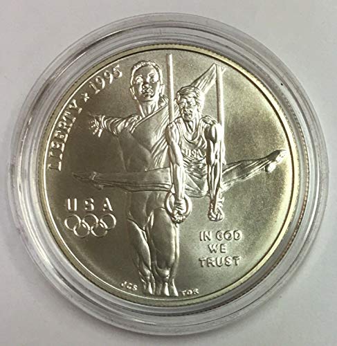 1995 D Atlanta Olimpiyatları Jimnastikçi Hatıra BU Gümüş Dolar-Mücevher Parlak Dolaşımsız - ABD Darphanesi