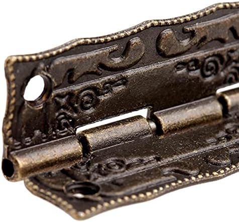 SDGH 10 adet Menteşeler 36*23mm Demir Antik Bronz Çinko Demir Dekoratif Vidalar Vintage Ahşap Mücevher Kutusu Dolabı