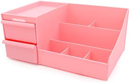 MJCSNH Caja de almacenamiento cosméticos cajón sobremesa maquillaje plástico tocador cuidado la piel estante organizador