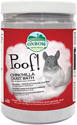Oxbow Hayvan Sağlığı PUF! Çinçilla Toz Banyosu, 2,5 Kiloluk Kavanoz