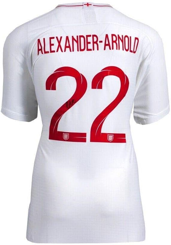 Trent Alexander-Arnold İmzalı İngiltere 2018/19 Gömlek-22 Numaralı İmza-İmzalı Futbol Formaları
