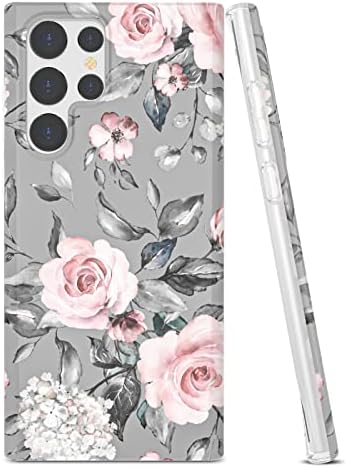 Samsung Galaxy S23 Ultra Kılıf | Mat Çiçek Kılıf Tasarımı ile Uyumlu İnce Şık Yumuşak Esnek TPU | IMD Teknolojisi