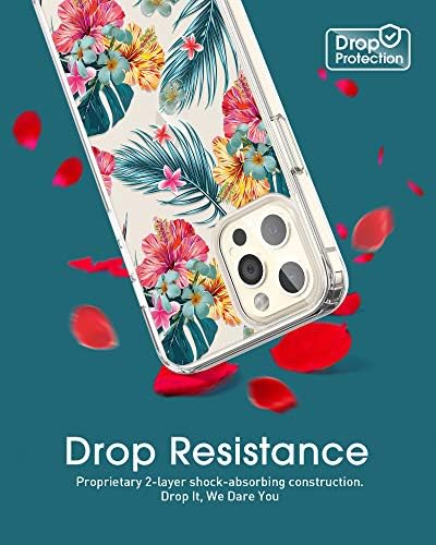 Gül Gölü Temizle Çiçek Kılıf iPhone 12 Pro Max 6.7 inç, Çiçek Tasarım Darbeye Dayanıklı Koruyucu Kapak, Kızlar Kadınlar