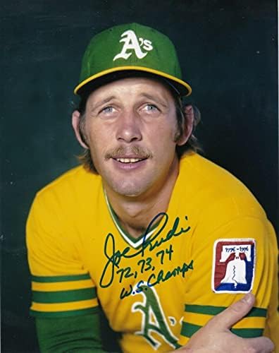 JOE RUDİ OAKLAND A'NIN 1972,73,74 WS ŞAMPİYON EYLEMİ 8x10 İmzalı MLB Fotoğrafları