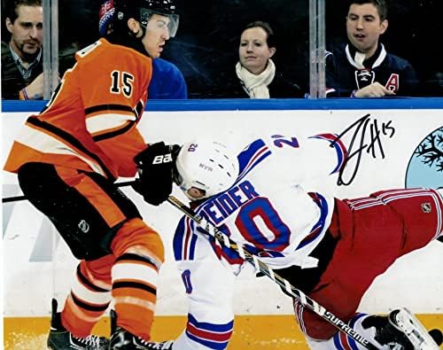 Michael Del Zotto Philadelphia Flyers İmzalı 8x10 Fotoğraf İmzalı-İmzalı NHL Fotoğrafları