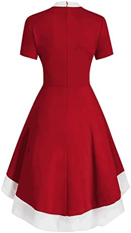 Kadınlar için Noel Elbiseleri 2022, kadın 1950s Vintage Çay Elbise Cap Sleeve Retro Elbise Salıncak Kokteyl Parti