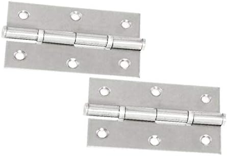 X-DREE 2 Adet 2.8 Uzunluk Saten Nikel Metal Kapı Menteşeleri Donanım (2 piezas 2.8 '' longitud donanım de las bisagras