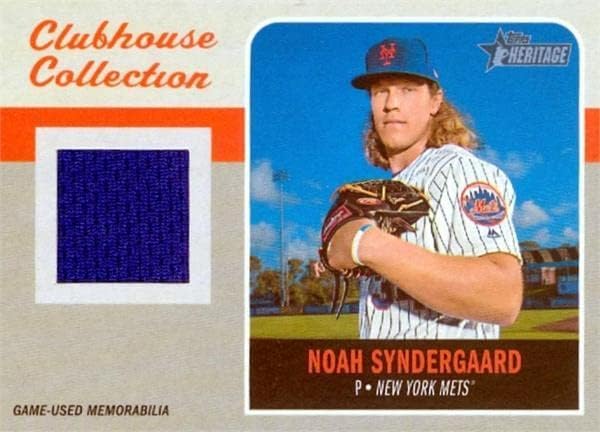 Noah Syndergaard oyuncu yıpranmış forması yama beyzbol kartı (New York Mets) 2019 Topps Miras Clubhouse Koleksiyonu