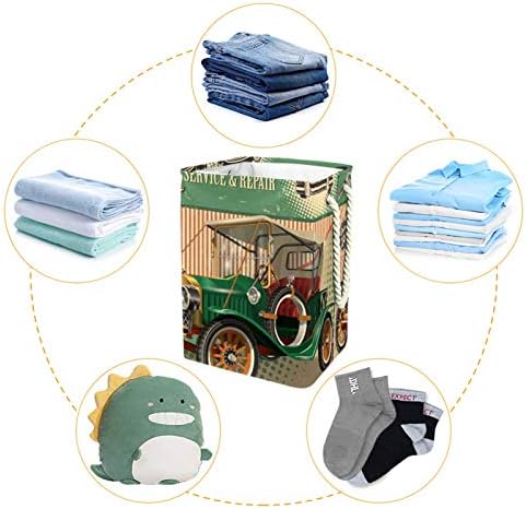 19.3 Bağlantısız çamaşır sepeti Kirli Giysiler Sepet Katlanabilir Ev Kreş Üniversite Daire Ofis nostaljik araba