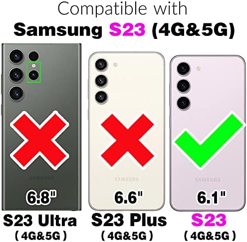 Asuwish samsung kılıfı Galaxy S23 5G Temperli Cam Ekran Koruyucu ile, cüzdan kılıf Kılıfları Deri Standı kart tutucu