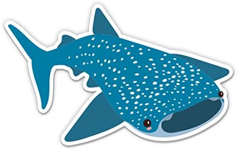 Balina Köpekbalığı Sticker-3 laptop etiketi - Su Geçirmez Vinil Araba, Telefon, Su Şişesi-Sevimli Balina Köpekbalığı