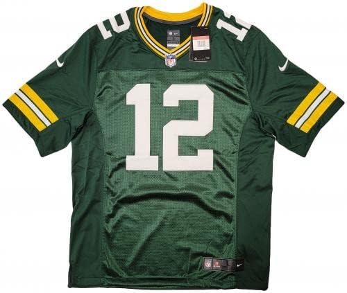 Green Bay Packers Aaron Rodgers İmzalı Yeşil Nike Dimi Sınırlı Forma Boyutu L XLV MVP Fanatikleri Holo Stok 209355-İmzalı