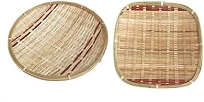 WSZJJ 2 Bambu Dokuma Tepsiler, Ev Ekmek Tepsileri, Dekoratif Dokuma Gıda Tepsileri, saklama Sepetleri