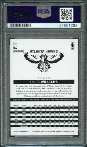 2013-14 NBA Çemberleri 54 Louis Lou Williams İmzalı Kart OTOMATİK PSA Slabbed Hawks-Basketbol Slabbed İmzalı Kartlar