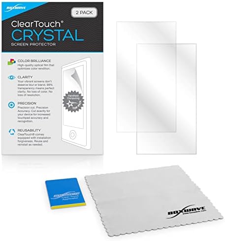 BOYO Vision VTM43FL ile Uyumlu BoxWave Ekran Koruyucu (BoxWave tarafından Ekran Koruyucu) - ClearTouch Crystal (2'li