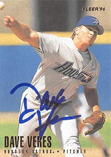Dave Veres imzalı Beyzbol Kartı (Houston Astros, SC) 1996 Fleer 421-Beyzbol Slabbed İmzalı Kartlar
