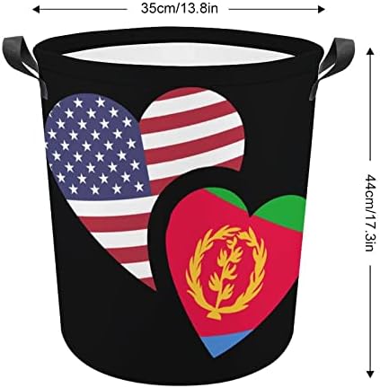 Eritre ABD Bayrağı çamaşır sepeti Katlanabilir Çamaşır Sepeti Çamaşır Kutusu giysi saklama Çantası