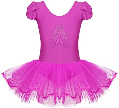 easyforever Toddlers Çocuk Kız Pullu Bale Tutu Elbise Leotard Etek Takım Jimnastik Balerin Kostüm Giyim