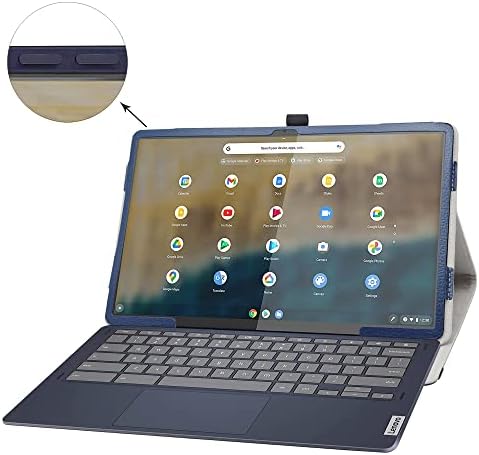 Lenovo IdeaPad Duet 5 Chromebook 13.3 Kılıf ıçin Bige, PU Deri Folio 2-Folding Standı Kapak ıçin Lenovo IdeaPad Duet