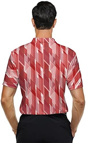 Erkek golf gömlekleri Kısa Kollu Kuru Fit polo gömlekler Moda Baskı Performansı Nem Esneklik açık spor tişörtler
