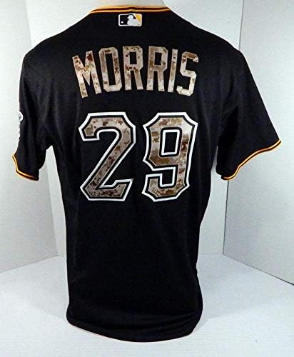 2014 Pittsburgh Pirates Bryan Morris 29 Oyunu Yayınlandı Siyah Forma Camo 604-Oyun Kullanılmış MLB Formaları