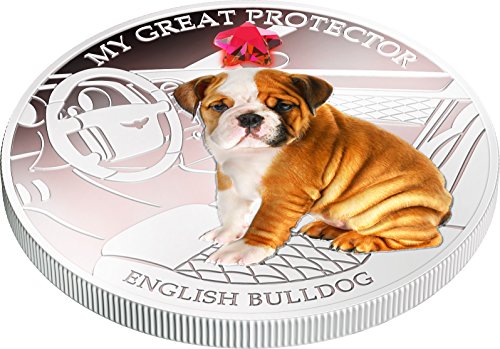 2013 Fiji-Köpekler ve Kediler-Sürüm 2-Büyük Koruyucum-ingilizce Bulldog - 1oz-Gümüş Sikke 2 $ Dolaşımsız
