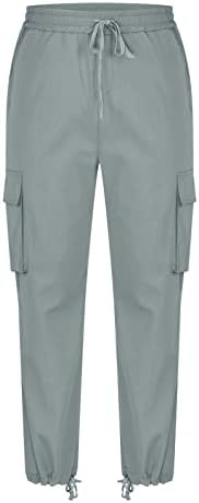 Kargo Pantolon Erkekler için Sonbahar Kış Peluş Yastıklı Düz Renk Rahat Çok Cep Açık Spor Spor düz pantolon