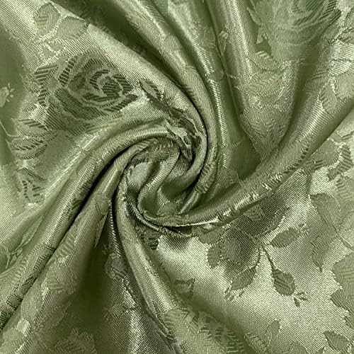 Yeni kumaşlar günlük Kayla ışık zeytin Polyester çiçek jakarlı brokar saten kumaş Yard tarafından-10004 yeşil