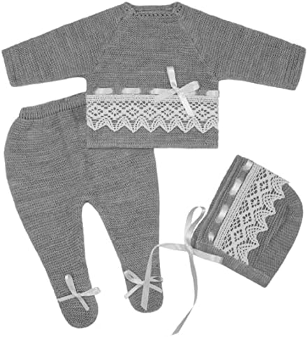 Escalett Layette Yenidoğan Bebek Örme Giyim Seti, Eve Gelen Bebek Örgü Kıyafet Erkek ve Kız Çocuklar için
