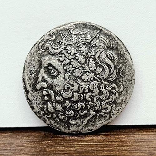 [Patron Yay] Zeus Antik Yunan Gümüş Sikke Homer Epic Klasik Mitoloji Sikke Oyma Koleksiyonu Kopya Süsler Koleksiyonu