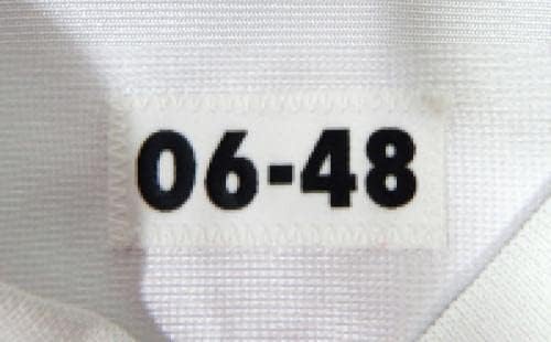 2006 San Francisco 49ers 67 Oyun Verilmiş Beyaz Forma 60 S P 48 46-İmzasız NFL Oyunu Kullanılmış Formalar
