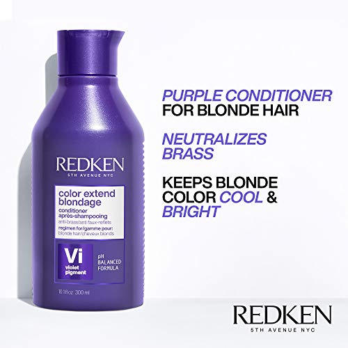 REDKEN Blondage Color Depositing Mor Sarı Saçlar için Şampuan ve Saç Kremi Seti / Saç Toneri / Sarı ve Renkli Saçlar