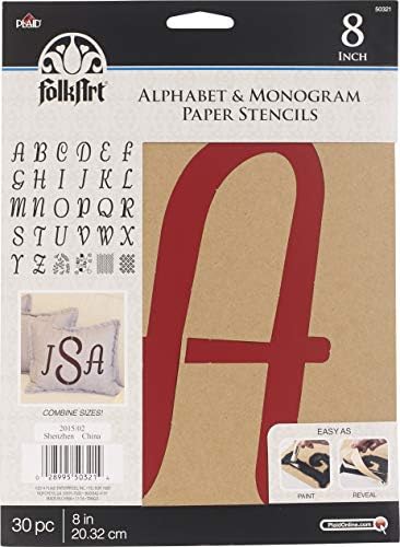 FolkArt Şablon Kağıdı, Alfabe ve Monogram Serisi 5, 5