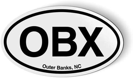 OBX Dış Bankalar Kuzey Carolina Oval - Araba Mıknatısı-5