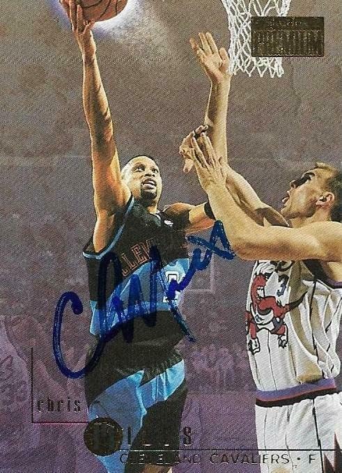 Chris Mills İmzalı 1996 Skybox Premium Cleveland Cavaliers Kartı-Basketbol İmzalı Kartlar