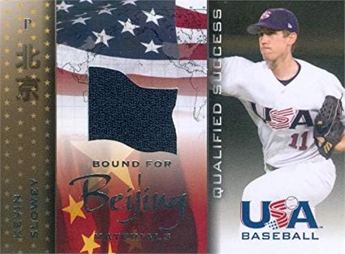 Imza Depo 639181 Kevin Slowey Oyuncu Yıpranmış Forması Yama Beyzbol Kartı - Team USA 2007 Bağlı Pekin Malzemeleri