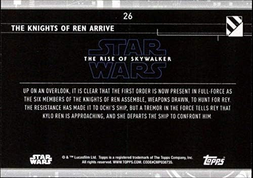 2020 Topps Yıldız Savaşları Yükselişi Skywalker Serisi 2 Mavi 26 Şövalyeleri Ren Gelmesi Ticaret Kartı