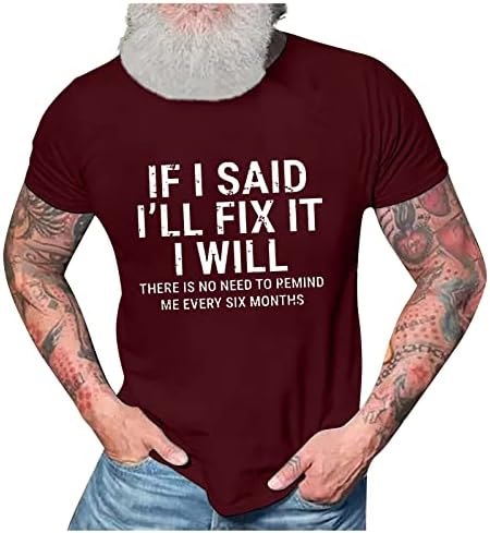 Swrowesı erkek tişört Mektup baskılı tişört Kısa Kollu Yuvarlak Boyun Kişilik Rahat Gömlek T-Shirt Egzersiz Tee Gömlek