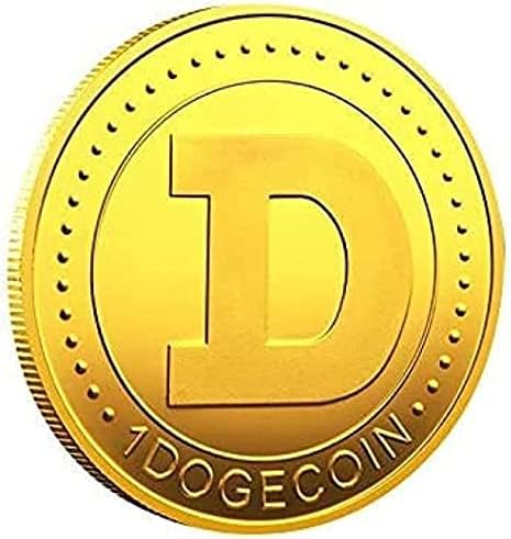Dogecoin hatıra parası Altın Kaplama Doge Sikke 2021 Sınırlı Sayıda Tahsil Sikke Koruyucu Kılıf (1 ADET)