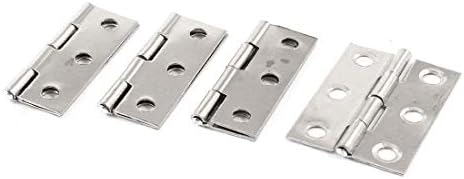 Yeni Lon0167 4 Adet Özellikli Paslanmaz Çelik Katlanır güvenilir etkinlik Dolabı kapı menteşesi 45mm x 32mm (ıd: 7f1