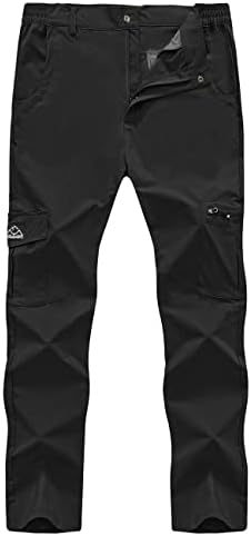 Rdruko erkek Streç Yürüyüş İş Pantolonu Suya Dayanıklı Hafif Açık Dağ pantolonu 6 Cepler