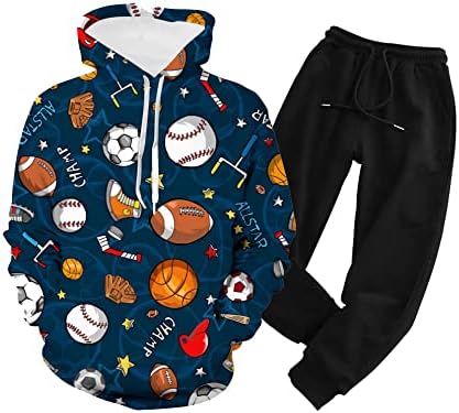 Basketbol Kazak Hoodies ve Eşofman Seti Erkek Kız 2 Parça Giysi Moda Eşofman Seti