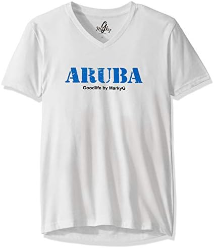 Aruba Grafik Baskılı Premium Üstleri Gömme Süet Kısa Kollu V Yaka tişört