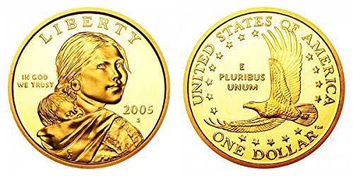 2005 S Sacagawea Kızılderili Geçirmez ABD Sikke DCAM Mücevher Modern Dolar $1 $ 1 Geçirmez DCAM ABD Nane