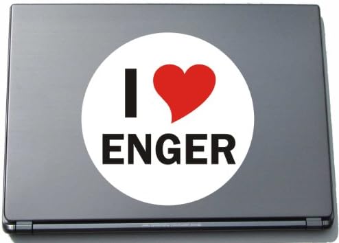 I Love Aufkleber Decal Sticker Laptopaufkleber Laptopskin 297 mm mit Stadtname ENGER