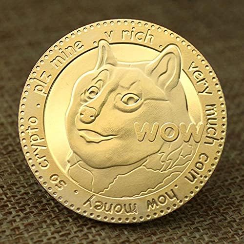 Favori Sikke hatıra parası Doge Sikke Altın Kaplama Doge Sikke Dalgalanma Sanal Para Mücadelesi Coin Bitcoin Tahsil
