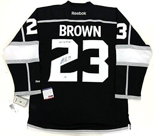 Dustin Brown İmzalı ve Yazılı Los Angeles Kings Stanley Kupası Forması Psa / dna İmzalı NHL Formaları