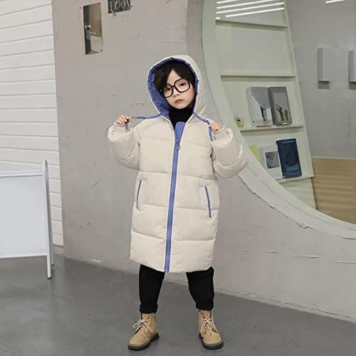 Çocuklar Çocuk Yürümeye Başlayan Bebek Erkek Kız Uzun Kollu Katı Patchwork Kışlık Mont Ceket Kapşonlu Dış Erkek Elbise