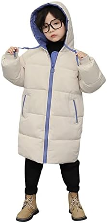 Çocuklar Çocuk Yürümeye Başlayan Bebek Erkek Kız Uzun Kollu Katı Patchwork Kışlık Mont Ceket Kapşonlu Dış Erkek Elbise